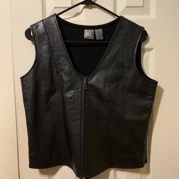 chandler hill Jackets & Blazers - Genuine leather zip-up vest